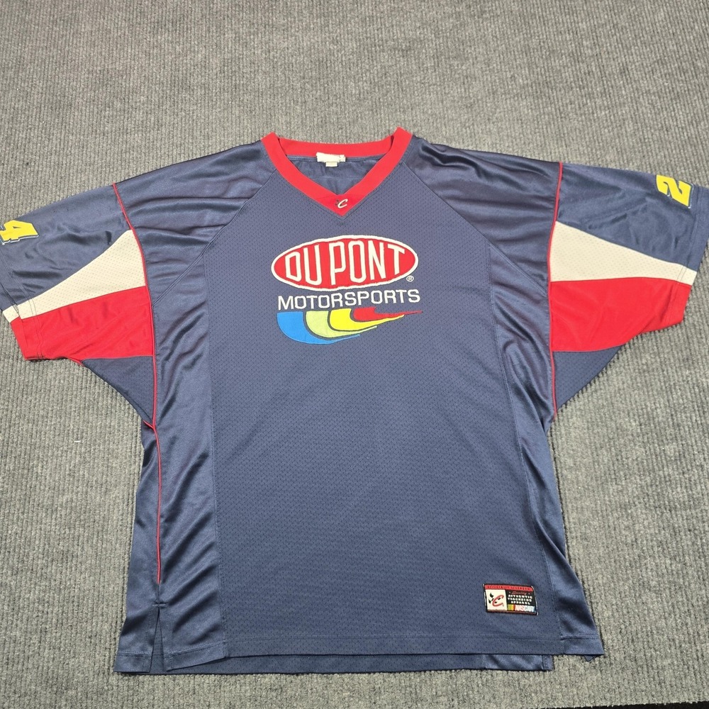 Jeff Gordon Jersey Shirt Mens XL Blue NASCAR Racing DuPont Motorsports Chase #24